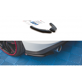 Накладки сплиттеры боковые на задний бампер на VW Golf VIII GTI