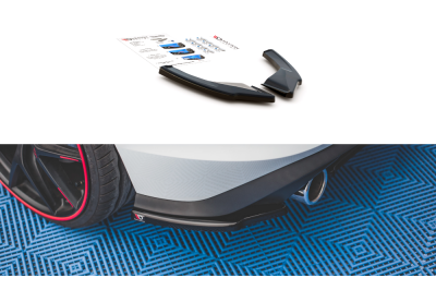 Накладки сплиттеры боковые на задний бампер на VW Golf VIII GTI