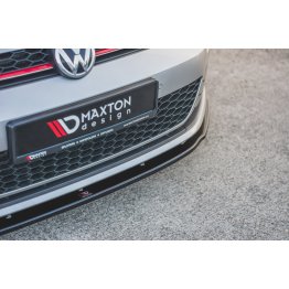 Накладка сплиттер на передний бампер на Volkswagen Golf VII GTI