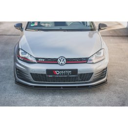 Накладка сплиттер на передний бампер на Volkswagen Golf VII GTI