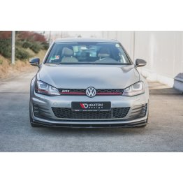 Накладка сплиттер на передний бампер на Volkswagen Golf VII GTI