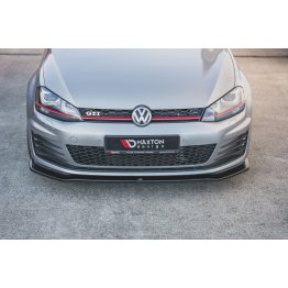 Накладка сплиттер на передний бампер на Volkswagen Golf VII GTI