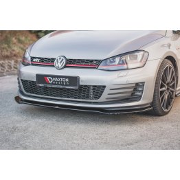 Накладка сплиттер на передний бампер на Volkswagen Golf VII GTI