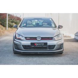 Накладка сплиттер на передний бампер на Volkswagen Golf VII GTI