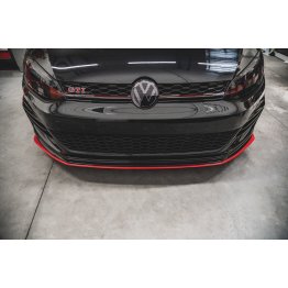 Накладка сплиттер на передний бампер на VW Golf VII GTI TCR