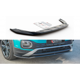 Накладка сплиттер на передний бампер на Volkswagen T-Cross