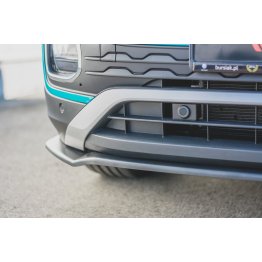Накладка сплиттер на передний бампер на Volkswagen T-Cross