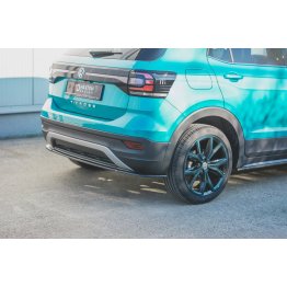 Накладка сплиттер на задний бампер на Volkswagen T-Cross