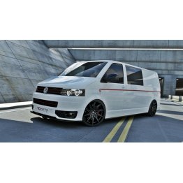 Накладка сплиттер на передний бампер на Volkswagen T5 Sportline