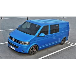 Накладка сплиттер на передний бампер на Volkswagen T5