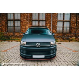 Накладка сплиттер на передний бампер на Volkswagen T6