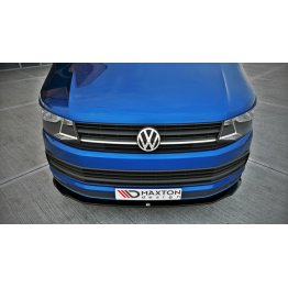 Накладка сплиттер на передний бампер Вар2 на Volkswagen T6