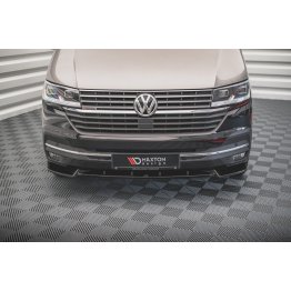 Накладка сплиттер на передний бампер на VW T6 рестайл