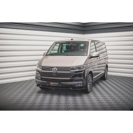 Накладка сплиттер на передний бампер на VW T6 рестайл