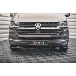 Накладка сплиттер на передний бампер на VW T6 рестайл