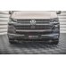 Накладка сплиттер на передний бампер на VW T6 рестайл