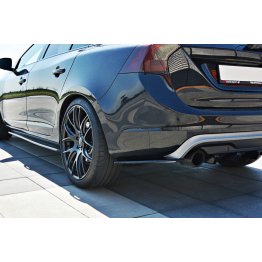 Накладки сплиттеры боковые на задний бампер на Volvo V60 Polestar