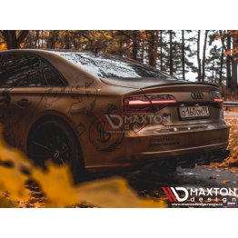 Накладка диффузор заднего бампера на Audi S8 D4