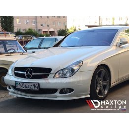 Накладка сплиттер на передний бампер на Mercedes CLS W219