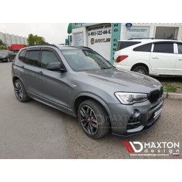 Накладка сплиттер на передний бампер на BMW X4 F26 M-Paket