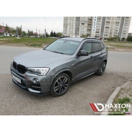 Накладка сплиттер на передний бампер на BMW X4 F26 M-Paket