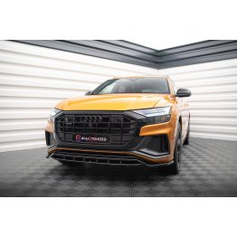 Накладка сплиттер на передний бампер на Audi SQ8 / Q8 S-Line