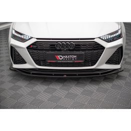Накладка сплиттер на передний бампер на Audi RS6 C8 / RS7 C8