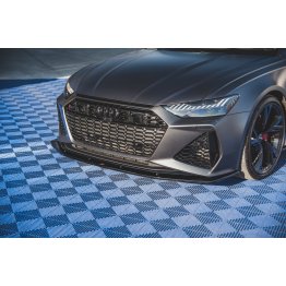 Накладка сплиттер на передний бампер на Audi RS6 C8 / RS7 C8