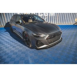 Накладка сплиттер на передний бампер на Audi RS6 C8 / RS7 C8