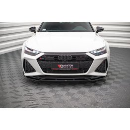 Накладка сплиттер на передний бампер Вариант2 на Audi RS6 C8 / RS7 C8