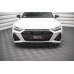 Накладка сплиттер на передний бампер Вариант2 на Audi RS6 C8 / RS7 C8