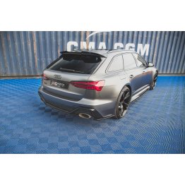 Накладки сплиттеры боковые на задний бампер на Audi RS6 C8 / RS7 C8