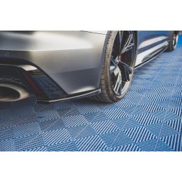 Накладки сплиттеры боковые на задний бампер на Audi RS6 C8 / RS7 C8