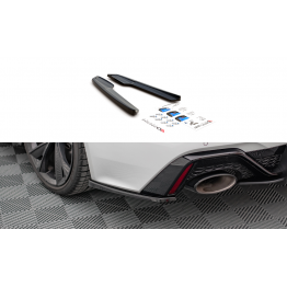 Накладки сплиттеры боковые на задний бампер на Audi RS6 C8 / RS7 C8