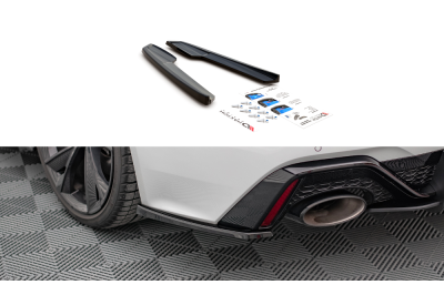 Накладки сплиттеры боковые на задний бампер на Audi RS6 C8 / RS7 C8