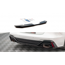 Накладка сплиттер центральная на задний бампер на Audi RS6 C8 / RS7 C8