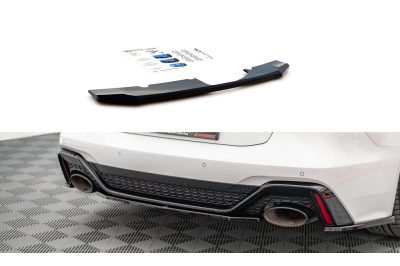 Накладка сплиттер центральная на задний бампер на Audi RS6 C8 / RS7 C8