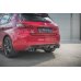 Накладка сплиттер на задний бампер на Peugeot 308 II GT рестайл с имитацией насадок