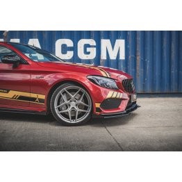 Накладка сплиттер на передний бампер на Mercedes C W205 Coupe C43 AMG