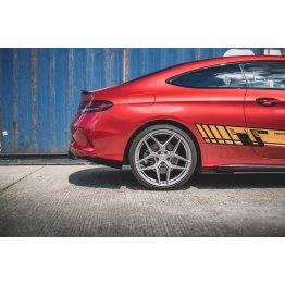 Накладки сплиттеры боковые на задний бампер на Mercedes C W205 Coupe C43 AMG