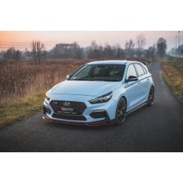 Накладка сплиттер на передний бампер на Hyundai i30 III N Hatchback / Fastback