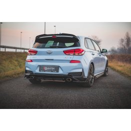 Накладки сплиттеры боковые на задний бампер на Hyundai i30 III N Hatchback