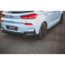 Накладки сплиттеры боковые на задний бампер на Hyundai i30 III N Hatchback