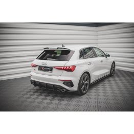 Накладки сплиттеры боковые на задний бампер на Audi A3 S-Line / S3 8Y