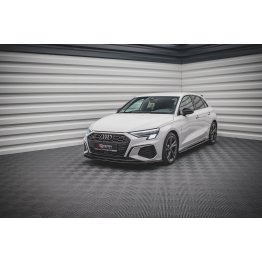 Накладка сплиттер на передний бампер на Audi A3 S-Line / S3 8Y