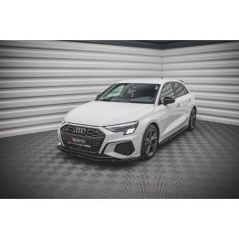 Накладка сплиттер на передний бампер на Audi A3 S-Line / S3 8Y