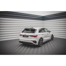 Накладка сплиттер на задний бампер центральная на Audi A3 S-Line / S3 8Y