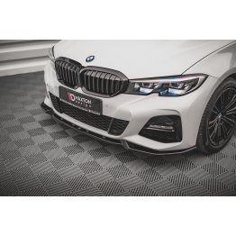 Накладка сплиттер на передний бампер на BMW 3 G20 / G21 M-Pack