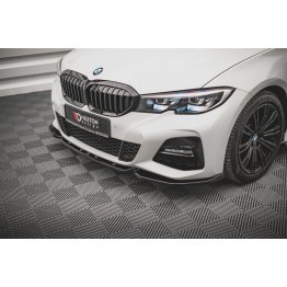 Накладка сплиттер на передний бампер на BMW 3 G20 / G21 M-Pack