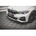 Накладка сплиттер на передний бампер на BMW 3 G20 / G21 M-Pack